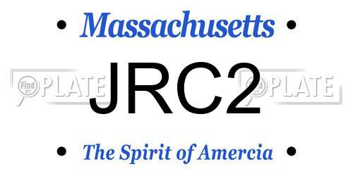 JRC2 Massachusetts License Plate