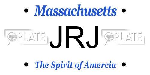 JRJ Massachusetts License Plate