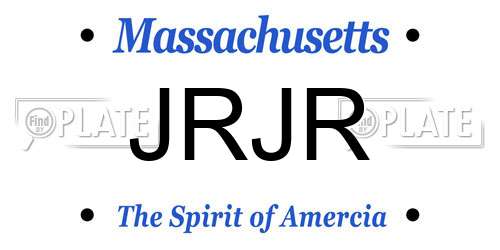 JRJR Massachusetts License Plate