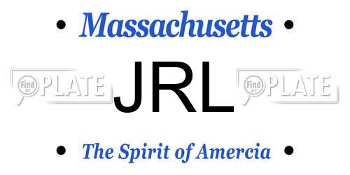 JRL Massachusetts License Plate
