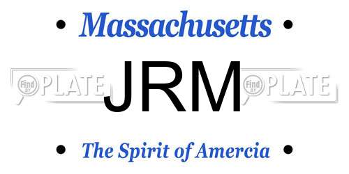 JRM Massachusetts License Plate