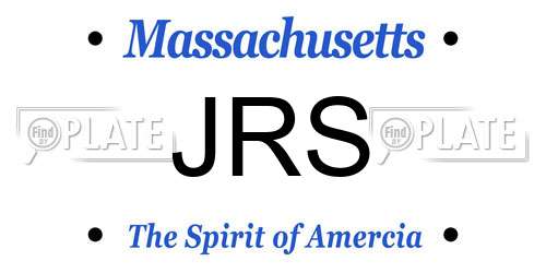 JRS Massachusetts License Plate