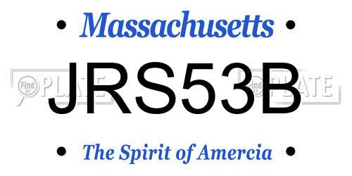 JRS53B Massachusetts License Plate