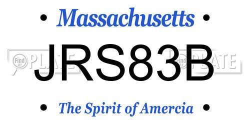 JRS83B Massachusetts License Plate