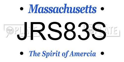 JRS83S Massachusetts License Plate