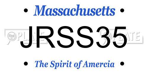 JRSS35 Massachusetts License Plate