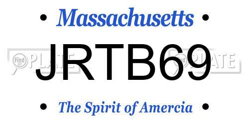 JRTB69 Massachusetts License Plate