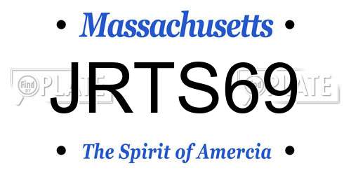 JRTS69 Massachusetts License Plate