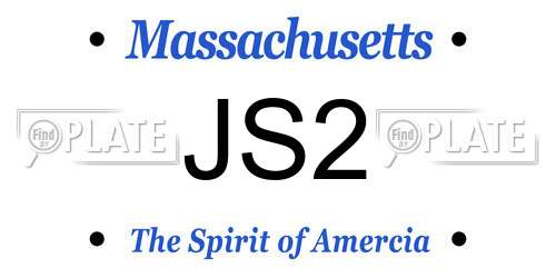 JS2 Massachusetts License Plate