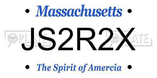 JS2R2X Massachusetts License Plate