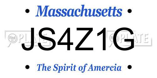 JS4Z1G Massachusetts License Plate