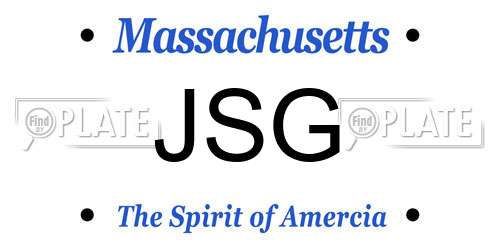 JSG Massachusetts License Plate