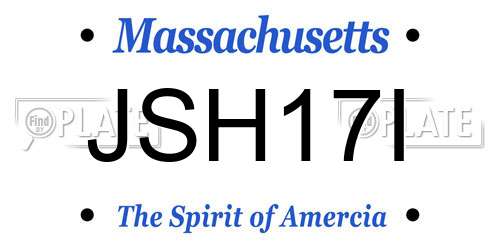 JSH17I Massachusetts License Plate