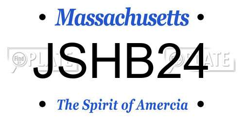 JSHB24 Massachusetts License Plate
