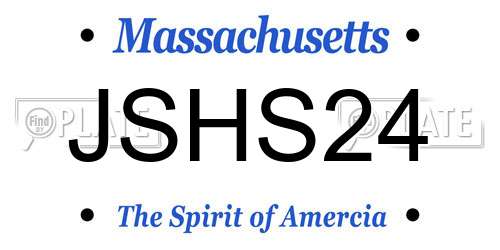 JSHS24 Massachusetts License Plate