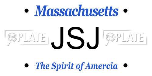 JSJ Massachusetts License Plate