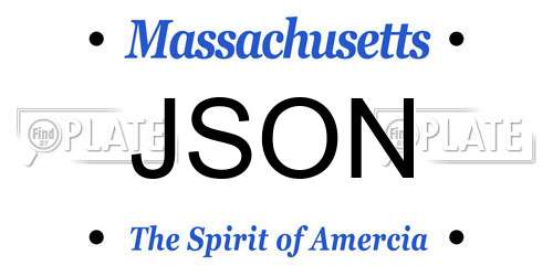 JSON Massachusetts License Plate