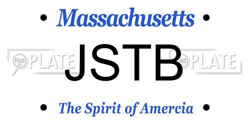 JSTB Massachusetts License Plate