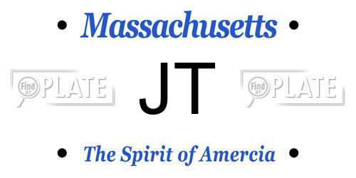 JT Massachusetts License Plate