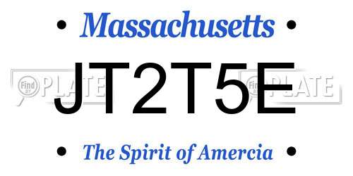 JT2T5E Massachusetts License Plate