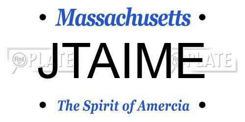 JTAIME Massachusetts License Plate