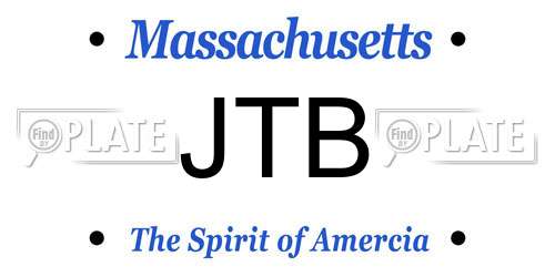 JTB Massachusetts License Plate