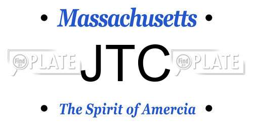 JTC Massachusetts License Plate