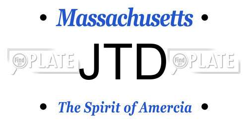 JTD Massachusetts License Plate