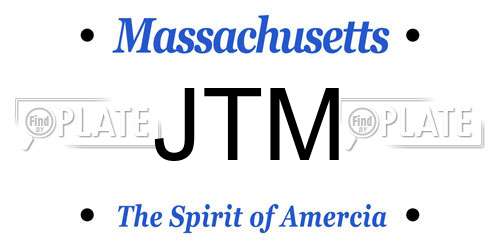 JTM Massachusetts License Plate