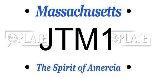 JTM1 Massachusetts License Plate