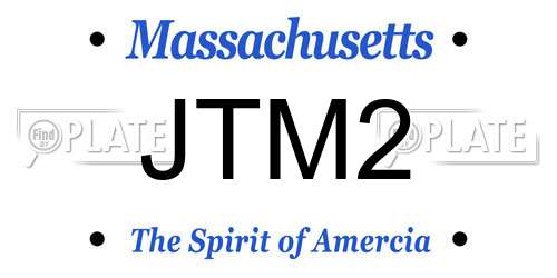 JTM2 Massachusetts License Plate