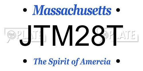 JTM28T Massachusetts License Plate