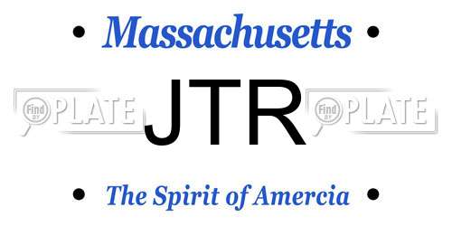 JTR Massachusetts License Plate