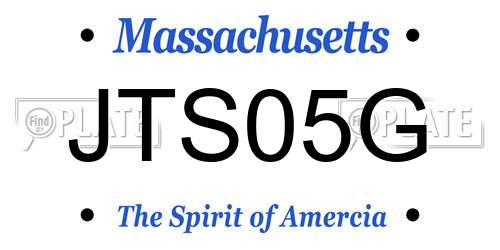 JTS05G Massachusetts License Plate