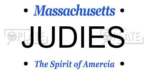 JUDIES Massachusetts License Plate
