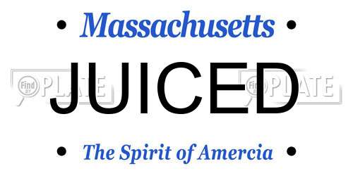JUICED Massachusetts License Plate