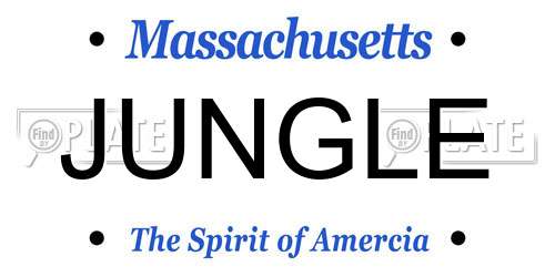 JUNGLE Massachusetts License Plate