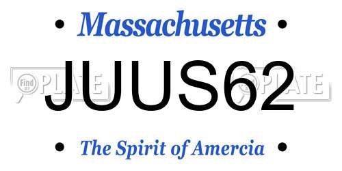 JUUS62 Massachusetts License Plate