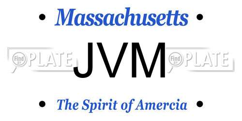 JVM Massachusetts License Plate