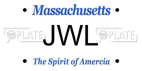 JWL Massachusetts License Plate