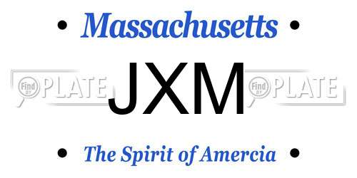 JXM Massachusetts License Plate