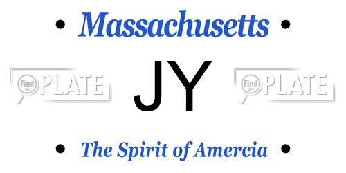 JY Massachusetts License Plate