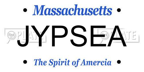 JYPSEA Massachusetts License Plate