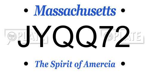 JYQQ72 Massachusetts License Plate