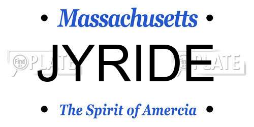 JYRIDE Massachusetts License Plate