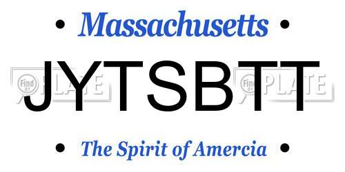 JYTSBTT Massachusetts License Plate