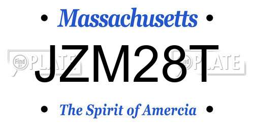 JZM28T Massachusetts License Plate