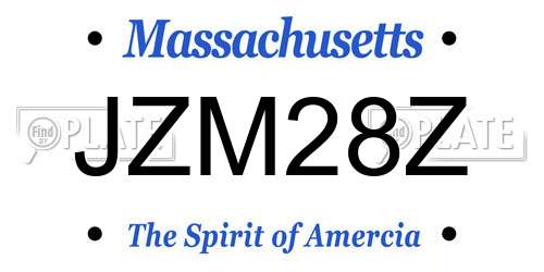 JZM28Z Massachusetts License Plate