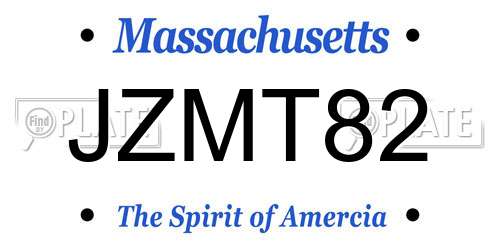 JZMT82 Massachusetts License Plate