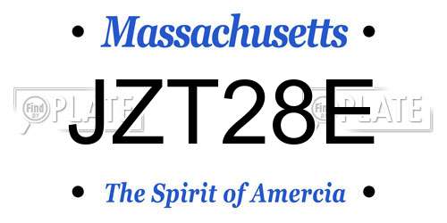 JZT28E Massachusetts License Plate
